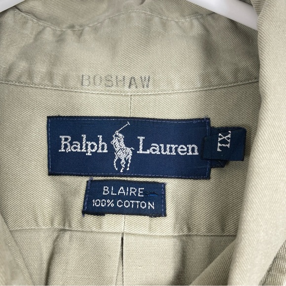 Polo Ralph Lauren Men’s Classic Oxford Beige Button-Down Long Sleeve Shirt XL - Picture 4 of 16